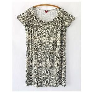 Merona Grey Blk Taupe Snakeskin Print Dress
